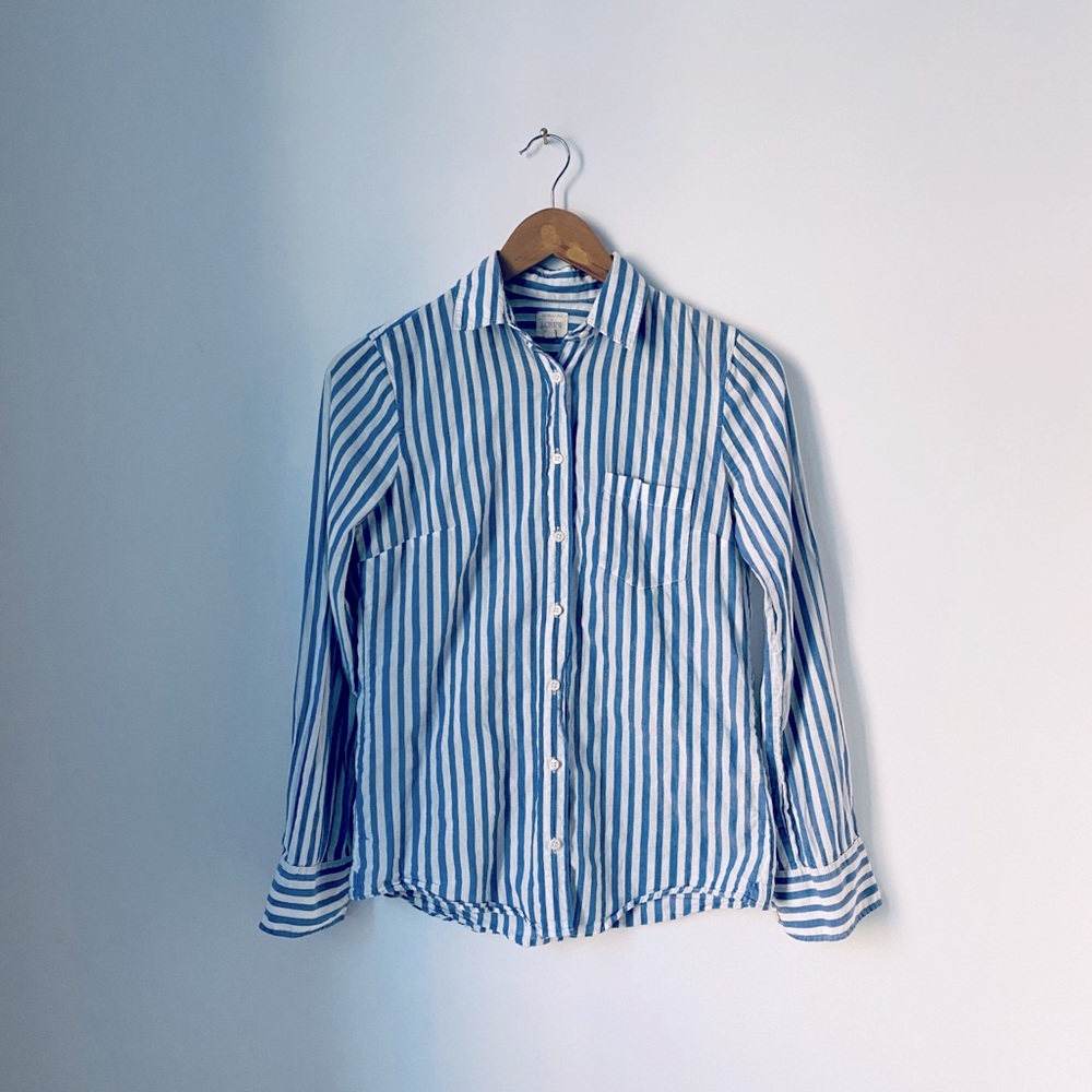 Jcrew striped button down xs